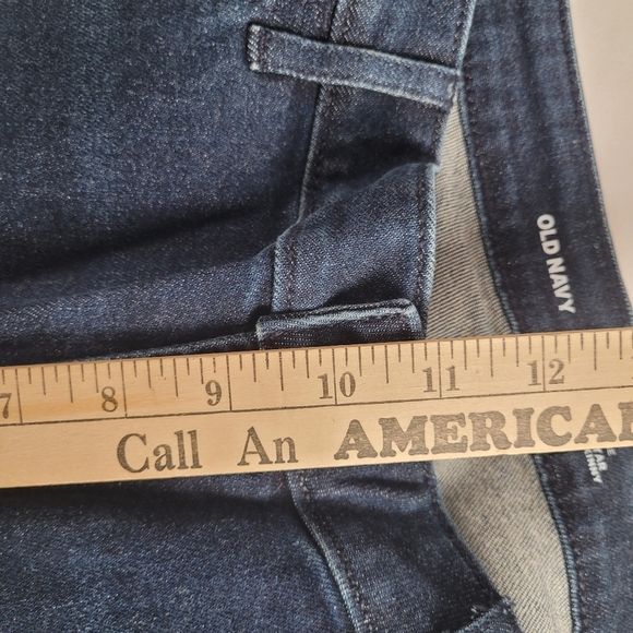 NWT Old Navy Women's Darkwash Midrise Rockstar Skinny Jeans Distress Size 16Tall - Picture 10 of 12